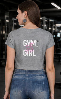 Crop Top - Gym Girl, Gym Women Boxy Tee, Workout Crop Top, Fitness Lovers Top, Weightlifting Cropped Shirt
