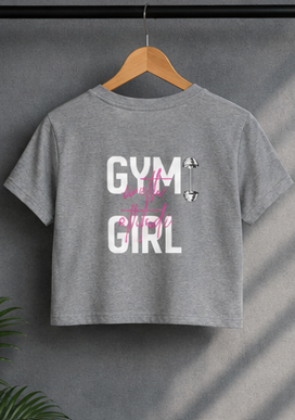 Crop Top - Gym Girl, Gym Women Boxy Tee, Workout Crop Top, Fitness Lovers Top, Weightlifting Cropped Shirt