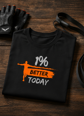 1% better Man || Strong Man, Gym Streetwear Tee, Motivational Workout Shirt, Fitness Vibes