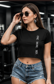 Crop Top - Gym Girl, Gym Women Boxy Tee, Workout Crop Top, Fitness Lovers Top, Weightlifting Cropped Shirt