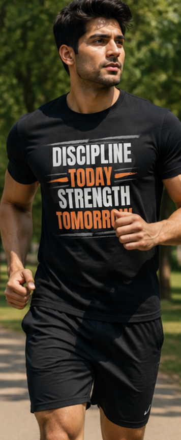 Disciplined Man | Gym Streetwear Tee | Motivational Workout Shirt | Athletic Dept Tee
