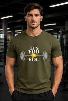 You vs You || Strong Man, Gym Streetwear Tee, Motivational Workout Shirt, Fitness Vibes