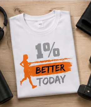 1% Better Today Lady || Gym Streetwear Tee, Motivational Workout Shirt, Fitness Vibes