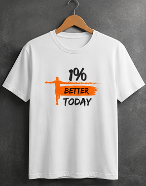 1% better Man || Strong Man, Gym Streetwear Tee, Motivational Workout Shirt, Fitness Vibes