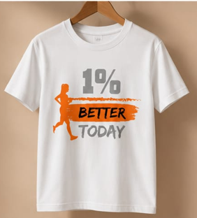 1% Better Today Lady || Gym Streetwear Tee, Motivational Workout Shirt, Fitness Vibes