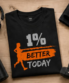 1% Better Today Lady || Gym Streetwear Tee, Motivational Workout Shirt, Fitness Vibes