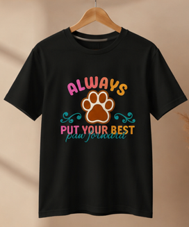 Put Paw Forward || Woman || Comfort Colors Paw Print Tee, Cute Pet Mom Gift, Funny Animal Lover Graphic Top, Dog Owner Apparel