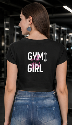 Crop Top - Gym Girl, Gym Women Boxy Tee, Workout Crop Top, Fitness Lovers Top, Weightlifting Cropped Shirt
