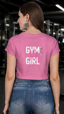 Crop Top - Gym Girl, Gym Women Boxy Tee, Workout Crop Top, Fitness Lovers Top, Weightlifting Cropped Shirt