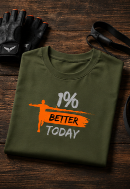 1% better Man || Strong Man, Gym Streetwear Tee, Motivational Workout Shirt, Fitness Vibes