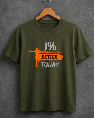 1% better Man || Strong Man, Gym Streetwear Tee, Motivational Workout Shirt, Fitness Vibes