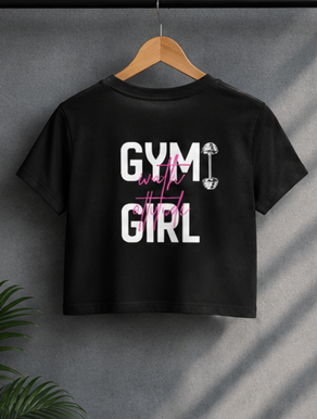 Crop Top - Gym Girl, Gym Women Boxy Tee, Workout Crop Top, Fitness Lovers Top, Weightlifting Cropped Shirt