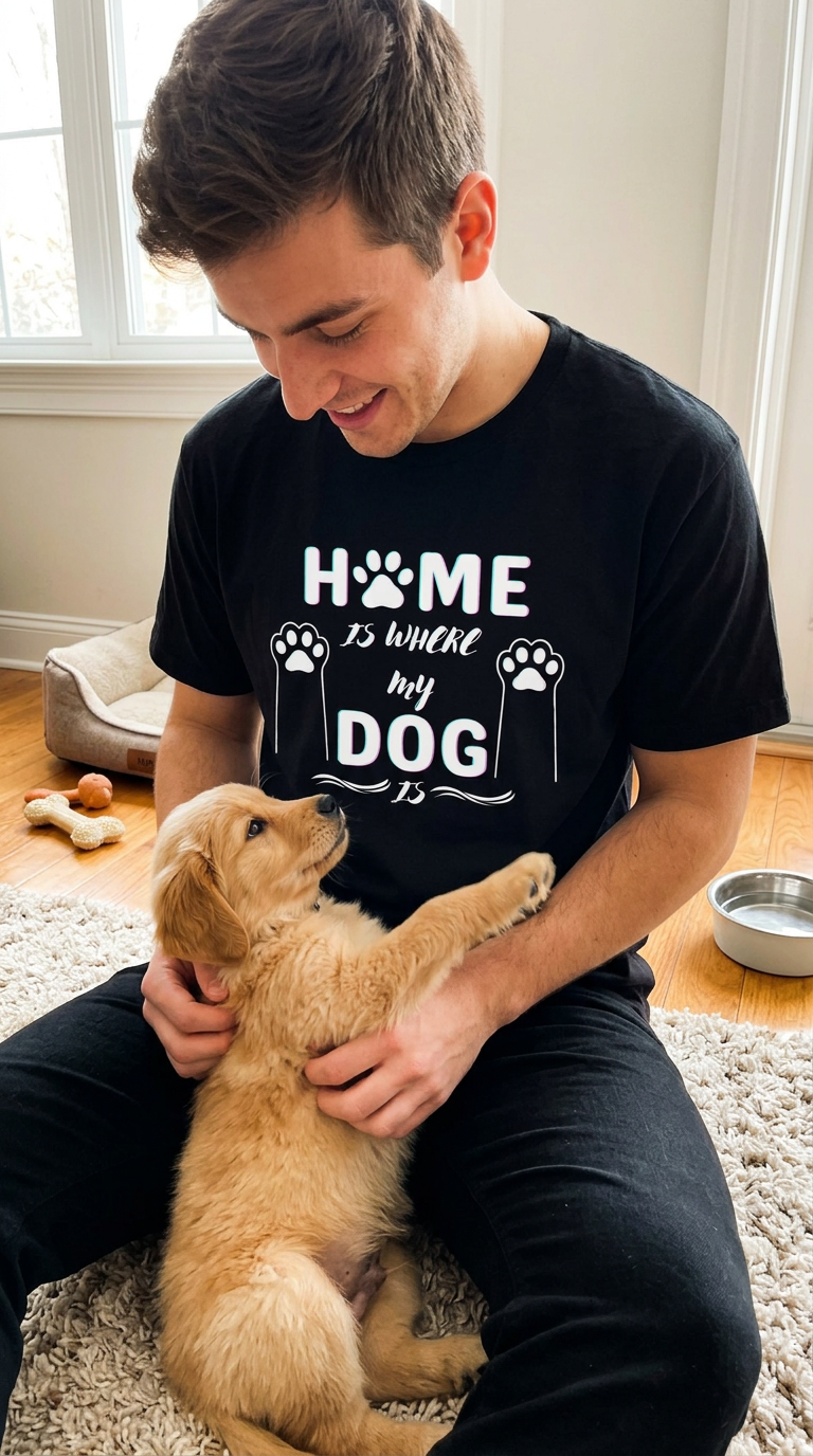 Dog Home Dark || Unisex, Built for Walks, Wags, Good Vibes, Paws Up, Dog Lover