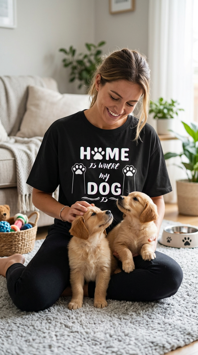 Dog Home Dark || Unisex, Built for Walks, Wags, Good Vibes, Paws Up, Dog Lover