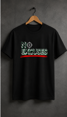 No Excuses || Unisex, Gym Streetwear Tee, Motivational Workout Shirt, Fitness Vibes