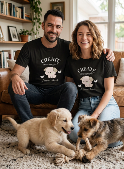 Meaning Friends - Dark || Unisex, Built for Walks, Wags, Good Vibes, Paws Up, Dog Lover