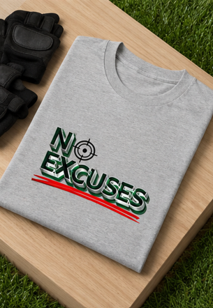 No Excuses || Unisex, Gym Streetwear Tee, Motivational Workout Shirt, Fitness Vibes