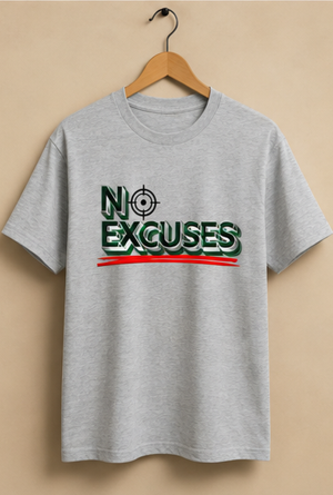 No Excuses || Unisex, Gym Streetwear Tee, Motivational Workout Shirt, Fitness Vibes