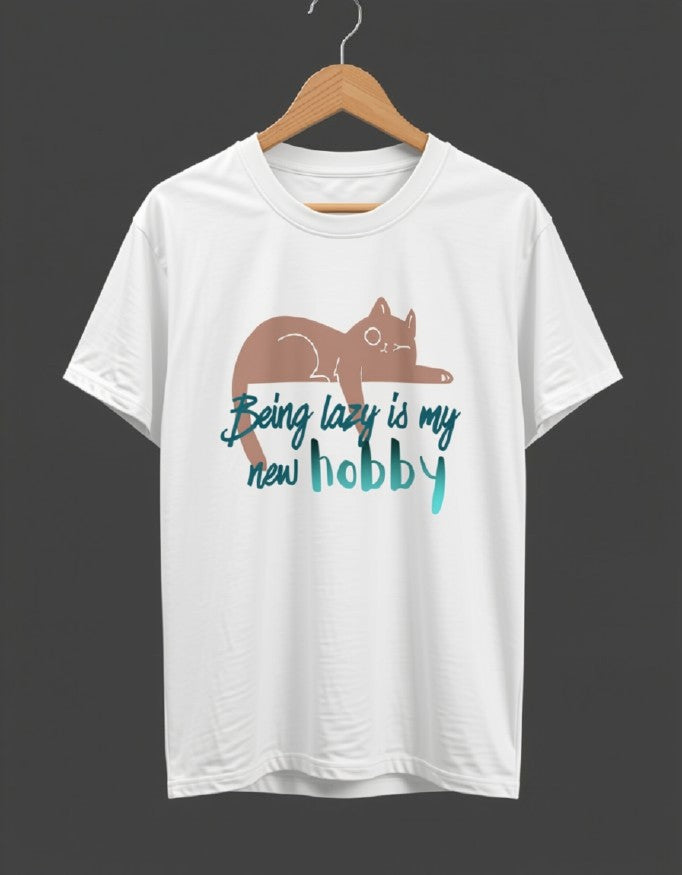 Being Lazy || Unisex Tee, Cool Cat Jade T-Shirt, Cat Lover Gift, Unique Graphic Tee