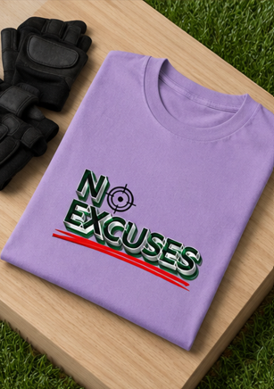 No Excuses || Unisex, Gym Streetwear Tee, Motivational Workout Shirt, Fitness Vibes