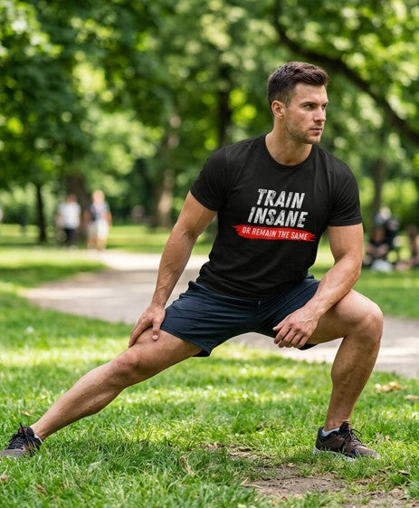 Train Insane, Unisex, Gym Streetwear Tee, Motivational Workout Shirt, Fitness Vibes