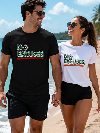 No Excuses || Unisex, Gym Streetwear Tee, Motivational Workout Shirt, Fitness Vibes