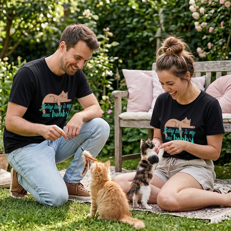 Being Lazy || Unisex Tee, Cool Cat Jade T-Shirt, Cat Lover Gift, Unique Graphic Tee