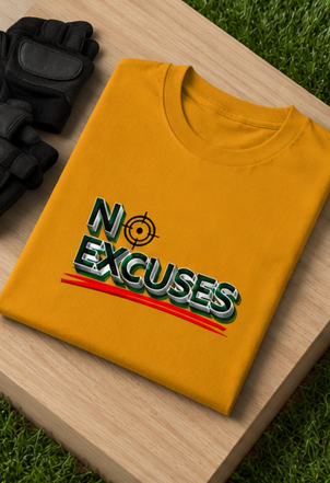 No Excuses || Unisex, Gym Streetwear Tee, Motivational Workout Shirt, Fitness Vibes