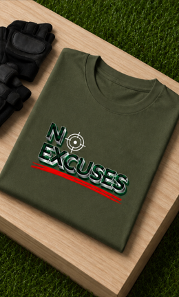 No Excuses || Unisex, Gym Streetwear Tee, Motivational Workout Shirt, Fitness Vibes