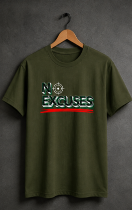 No Excuses || Unisex, Gym Streetwear Tee, Motivational Workout Shirt, Fitness Vibes