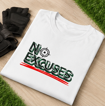 No Excuses || Unisex, Gym Streetwear Tee, Motivational Workout Shirt, Fitness Vibes
