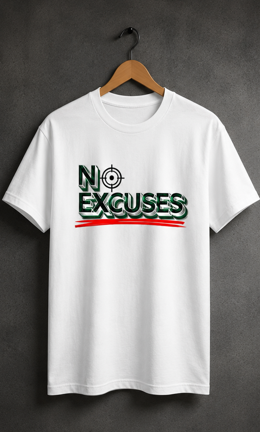 No Excuses || Unisex, Gym Streetwear Tee, Motivational Workout Shirt, Fitness Vibes