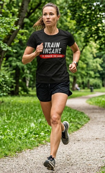 Train Insane, Unisex, Gym Streetwear Tee, Motivational Workout Shirt, Fitness Vibes