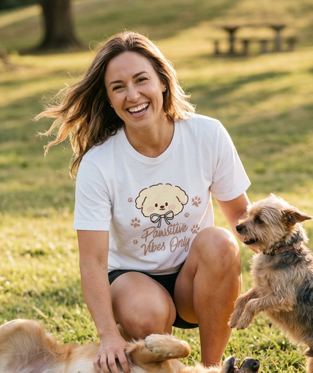 Positive Vibes only || Unisex, Built for Walks, Wags, Good Vibes, Paws Up, Vibes On
